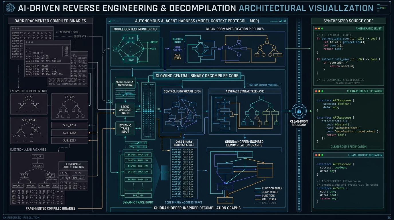 The AI Reverse Engineering Explosion: Inside REA, MCP Decompilers, and Clean-Room Agent Harnesses